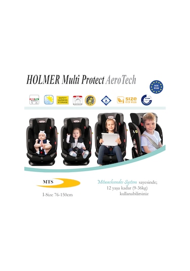 Holmer Kids Multi Protect Aero Tech İ - Size 9 - 36 KG İsofix Oto Koltuğu