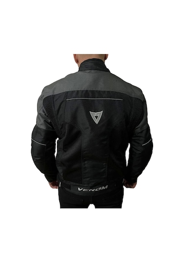 Dynamic 4 Mevsim Siyah Gri Motosiklet Montu