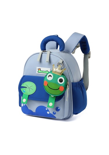 Çocuk Anaokulu Küçük Okul Çantası Erkek Ve Kız Sırt Çantası Açık Mavi-yeşil