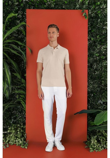 Ts 845 Bej Spor T-shirt Bej