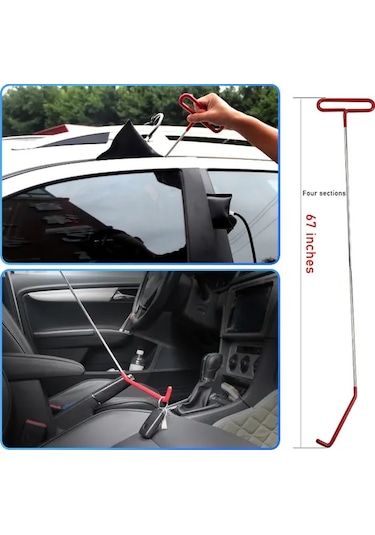 Elmpaly 14 Parça Araç Çantası Uzun Tutamaklı Pompa Hava Yastığı Acil Yol Yardım Seti