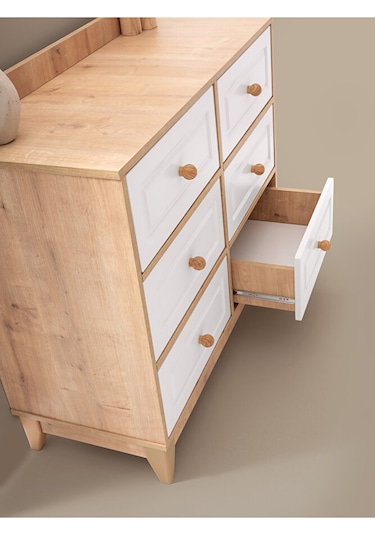 Aymini Mosso Çok Amaçlı Dolap , Çekmeceli Şifonyer , Kapaklı Şifonyer 6 Çekmeceli Şifonyer