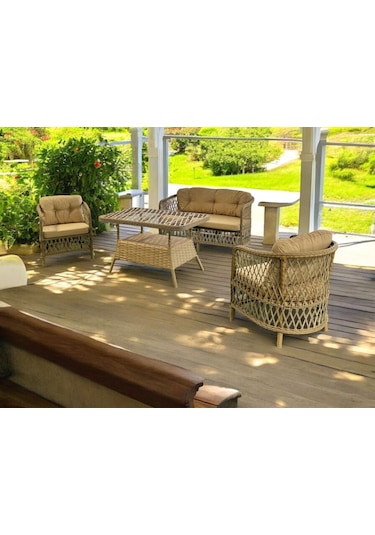 Tu Tienda Tire 2 1 1 Masa Tekli Salıncak Bahçe Balkon Mobilyası,bambu-saman Kahverengi Tu Tienda Tire 2 1 1 Masa Tekli Salıncak Bahçe Balkon Mobilyası,bambu-saman Kahverengi