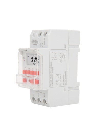 Vkemall 7 Günlük Programlanabilir Lcd Zamanlayıcı, 30a 100-130v Ac, 16 Açma/kapama, Cr2450 Pil İle Dın Ray Montajlı Zaman Kontrolü Anahtarı