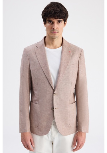 D's Damat Ds Damat Slim Fit Gül Kurusu Düz Kumaş Ceket 6hf044700436m Gk1