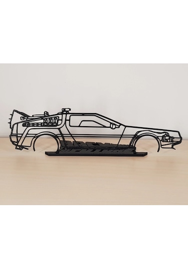 Delorean Back To The Future 20cm Plastik Masa Süsü Masa Dekorasyonu