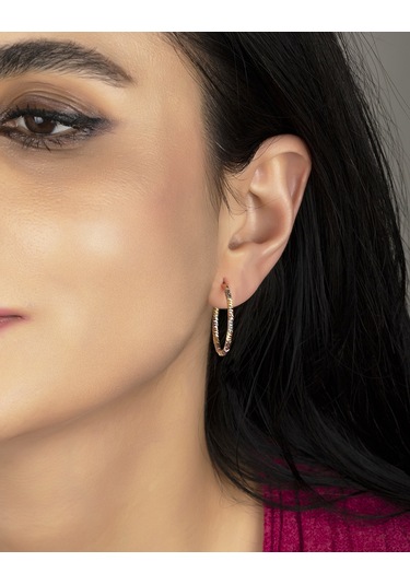 925 Ayar Gümüş Dorika Halka Küpe