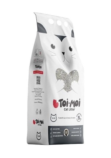 Toi Moi Aktif Karbonlu İnce Taneli Topaklanan Bentonit Kedi Kumu 10 Lt