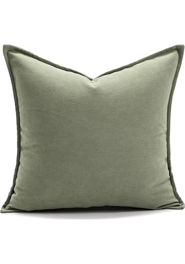 Geeroyoo Nordik İns Tarzı Yeşil Kumaş Yastık Kılıfı, Bitkisel Desenli, Konforlu Polyester, Canlı Ev Dekoru, 45x45 Cm Dolgu Hariç Diğer