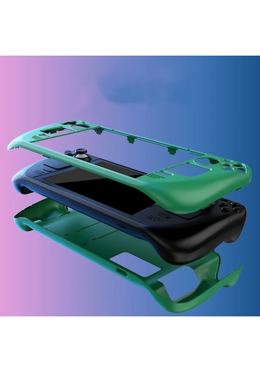 Steam Deck Oyun Konsolu İçin Sert Pc Koruyucu Kılıf Standlı Açık Mor