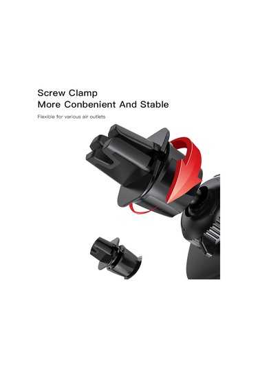 Yesido C122 Araba Hava Çıkışı Yerçekimi Kelepçe Kolu Cep Telefonu Tutucu Siyah