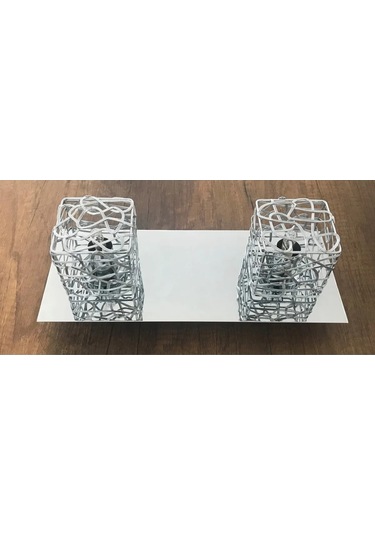 Trio Modern Krom Aynalı 2 Li Avize Işık Aydınlatma