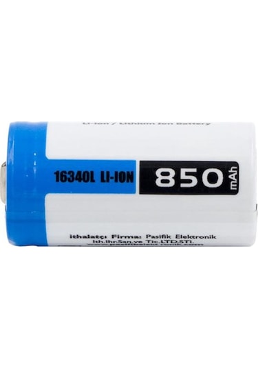Orion CR123A 3.7 V 850 mAh 16340 Li-Ion Şarj Edilebilir Pil