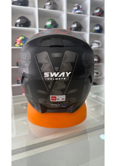 Sway SW 820 Xamurai Full Face Motosiklet Kaskı Siyah