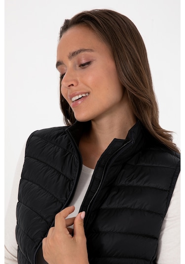 U.s. Polo Assn. Kadın Siyah Yelek Dokuma 50308083-vr046 Siyah