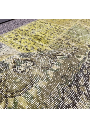 Hoom Rugs Patchwork Sarı 120x180 2,16 M2 El Dokuma Kilim Sarı