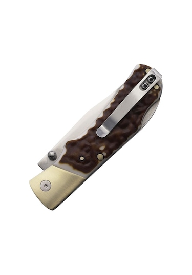 Schrade Uncle Henry Lockback Staglon Handles Katlanır Kamp Çakı 1205106 Kahverengi