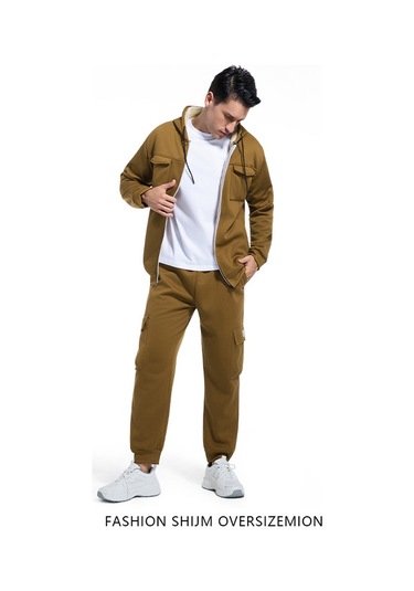 Sonbahar Ve Kış İçin Erkek Polar Astarlı, Kalınlaştırılmış, Sıcak Ceket Gri