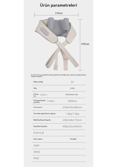 Jian Fan Masaj Koyun Yoğurma Teseri Beyaz