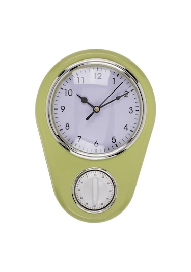 Duvar Saati Ve Zamanlayıcı - Zamanlayıcı Fonksiyonlu Saat Sarı Diğer