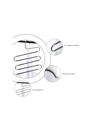 Cbtx 4 Adet S Şekilli Pantolon Askıları Kaymaz Paslanmaz Çelik Elbise Askısı Havlu - Mor