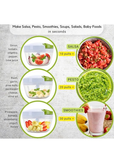 1 Adet Manuel Gıda Parçalayıcı El Çekme Kıyıcı Blender Doğrayın 1 Parça