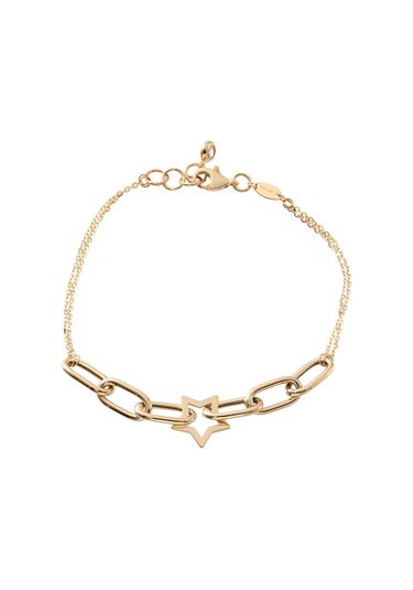 14 Ayar Altın Yıldızlı Kadın Bileklik Sarı Altın