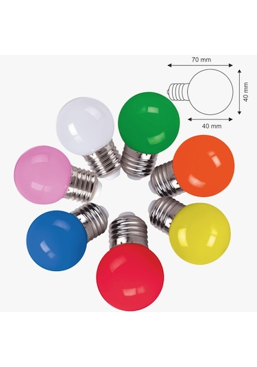 Gece Lambası 7 Farklı Renk Seçeneği Açma Kapamalı Duy Hediye