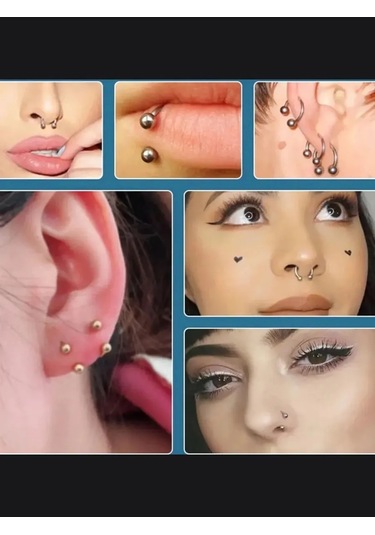 Lisvild Sigorta Halkasına Dairesel Burun Piercingi Burun Kanadı , Duygusal Buğday 295847587 Gümüş