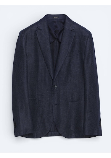 Kip Renkli Mikro Modern Fit Yün Karışımlı Ceket Renkli