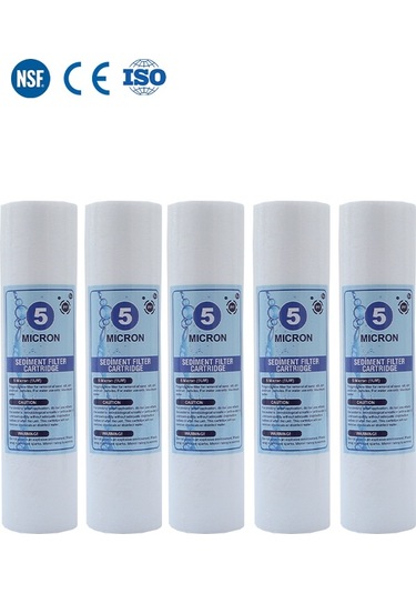 WaterMelon Açık Kasa Su Arıtma Cihazı 5 Mikron Sediment Spun Filtre 5 Adet