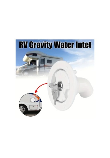 Willowhaven Siyah 80mm Kilitlenebilir Rv Su Girişi Filtresi Kapak Karavan Tekne
