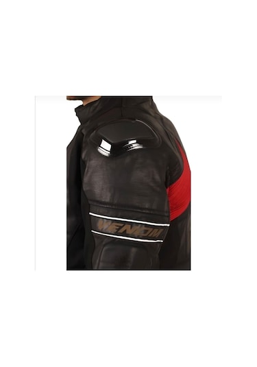 Venom Motosiklet Montu Deri 4 Mevsim Leather Racing Mont Black-red