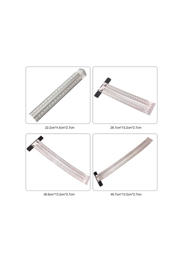 Lemestar Paslanmaz Çelik T Tipi Delikli Ölçüm Cetveli - Ahşap İşleme Ve Markalama İçin Hassas Ölçüm Aleti