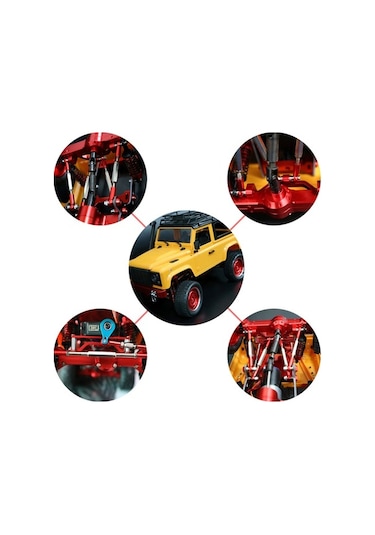 Pazly Wpl Uyumlu Servo Rc Mn-d90 Mn-99 Mn-91 Jjrc İçin Geeroyoo Fj-45 Çubuğu Bağlantı Araçları Alüminyum - Gz