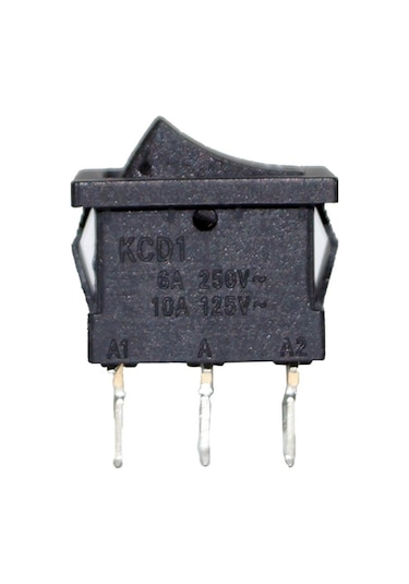 3 Kademeli Aç Kapa Buton On Off Rocker Switch Siyah Anahtar 250v Ac 6a/125v Ac 10a