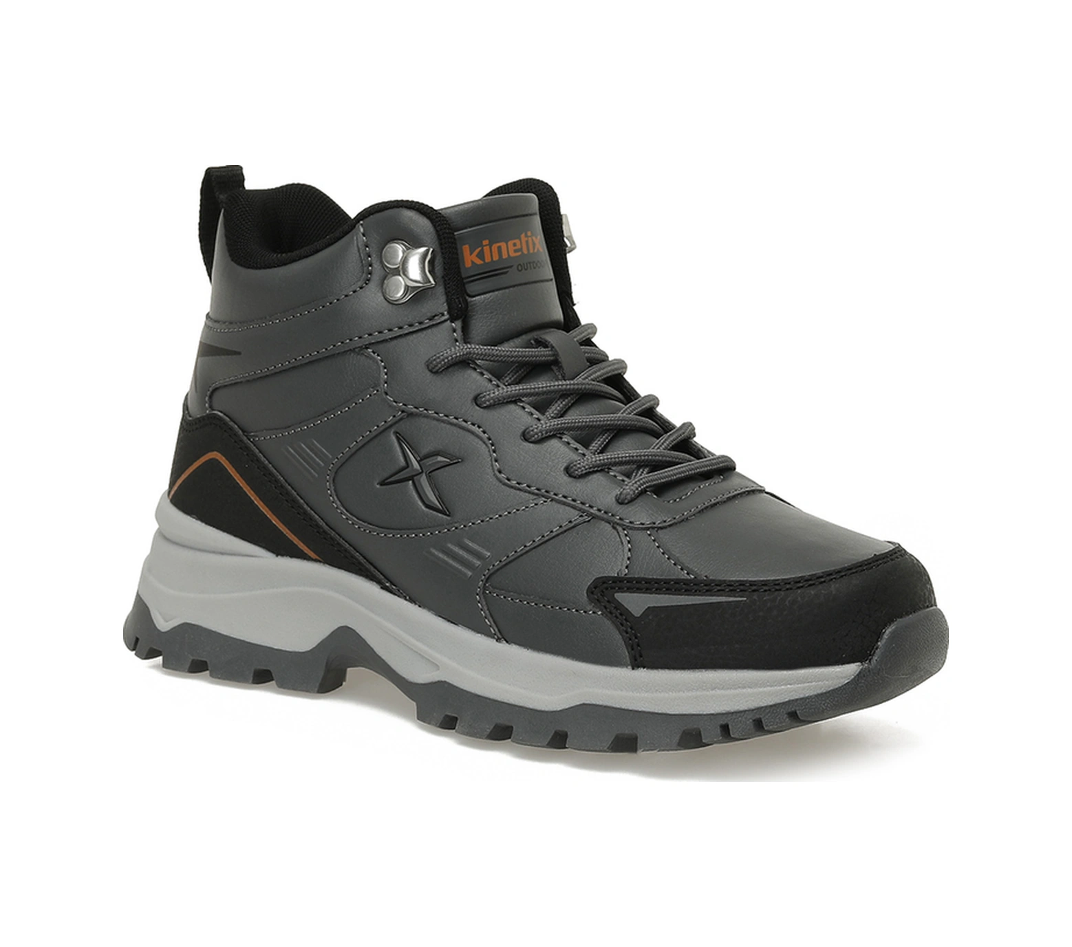 Kinetix Stout Pu Hı 5pr Gri Unisex Outdoor Bot Gri-sıyah