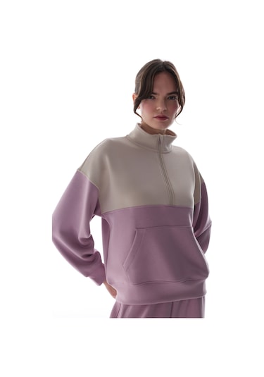 Penti Açık Lila Silky Feel Color Block Sweatshirt