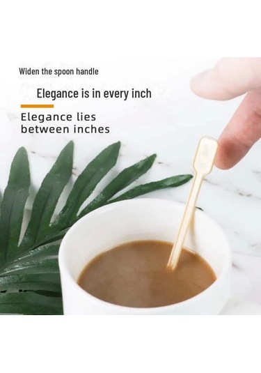 "sarı Gıda Sınıfı Tek Kullanımlık Kahve Karıştırma Kaşığı - Uzun Saplı, Küçük Tadım Kaşığı" Sarı