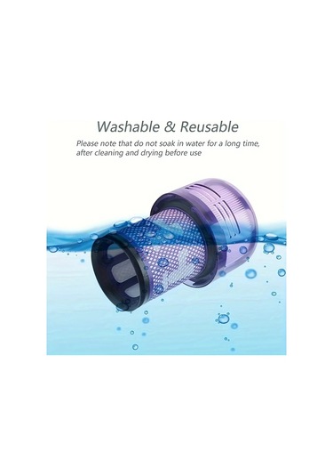 Honeybeeshop  V12 Slim Absolute Detect 3 Paket Yikanabilir Hepa Filtre 971517 01 Yedek Parca Hava Kalitesini Artirir