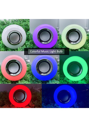 Lemestar E27 Akıllı Müzik Işık Bombası, Bluetooth Hoparlörlü, App Ve Kumanda İle Renk Ayarlı, Ev İçin Stüdyo Işığı, 6w, 100-220v