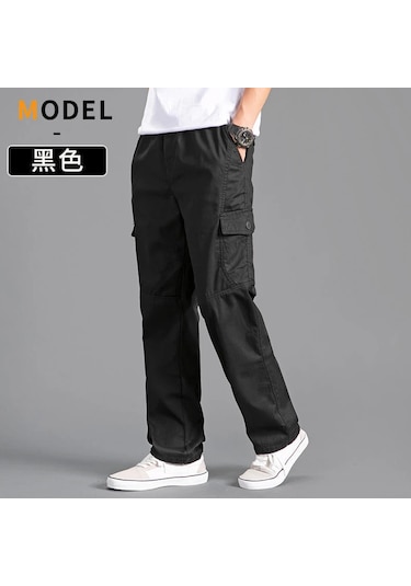 Gqxaon Erkek Kargo Pantolon - Pamuk Siyah İş Pantolonu - Rahat Yaz Tırmanma Joggers Ordu Yeşil