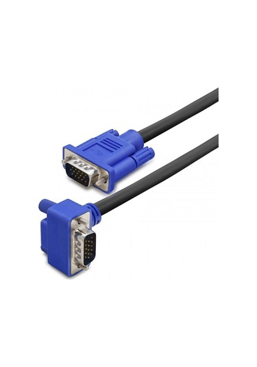Vga 90 Derece Kablo 15 Pin Vga Düz Ve 90 Derce L Tipi Görüntü Kablosu 1.5m