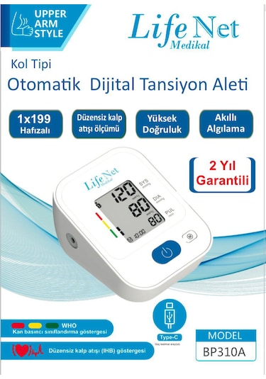 Life Net Medikal BP310A Dijital Tansiyon Aleti