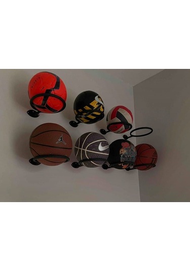 Houselabshop Basketbol Futbol Motosiklet Kaskı Çiçek Saksısı Havlu Duvar Rafı
