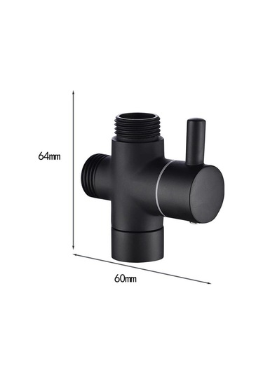 Pazly Suntek Duş Başlığı Yön Değiştirme 2x2x2 Cm Siyah - Pratik Ve Ayarlanabilir Siyah