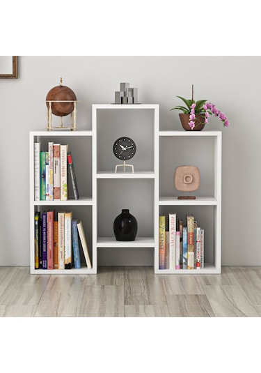 Ece Beyaz Kitaplık Dayanıklı Suntalam Modern Kitap Dolabı