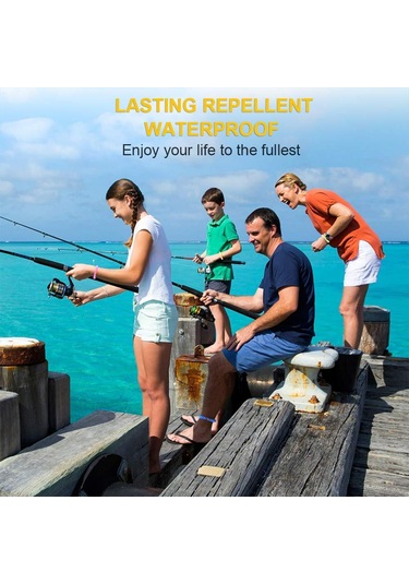 Symbee Doğal Bitkisel Yağlı Kovucu Bilezikler, Su Geçirmez, Deet'siz, Bağımsız Paketli, Dışarıda Ve İçeride Kullanım, Yumuşak Eva Malzeme