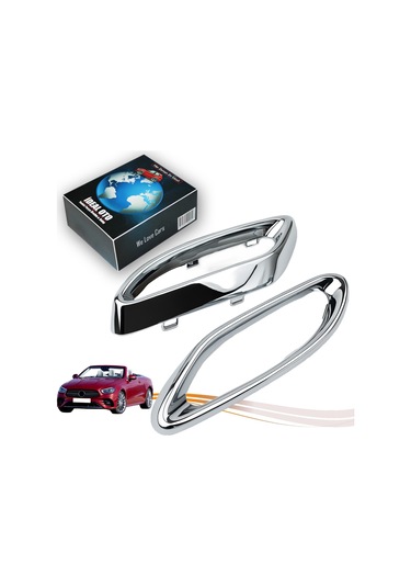 Mercedes E-sınıfı A238 / C238 2016-2025 Sol & Sağ Egzoz Krom Çerçeve Takımı