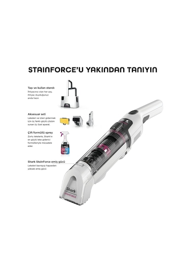Shark StainForce HX100EUT Kablosuz Leke Çıkarma Makinesi